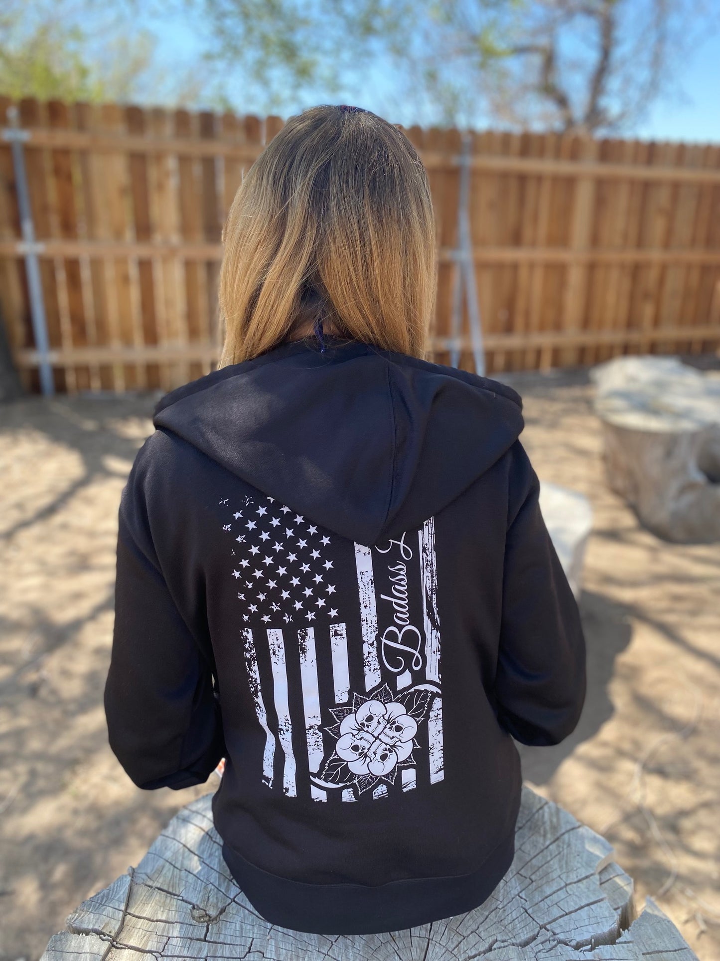 Flag Zip Up Hoodie