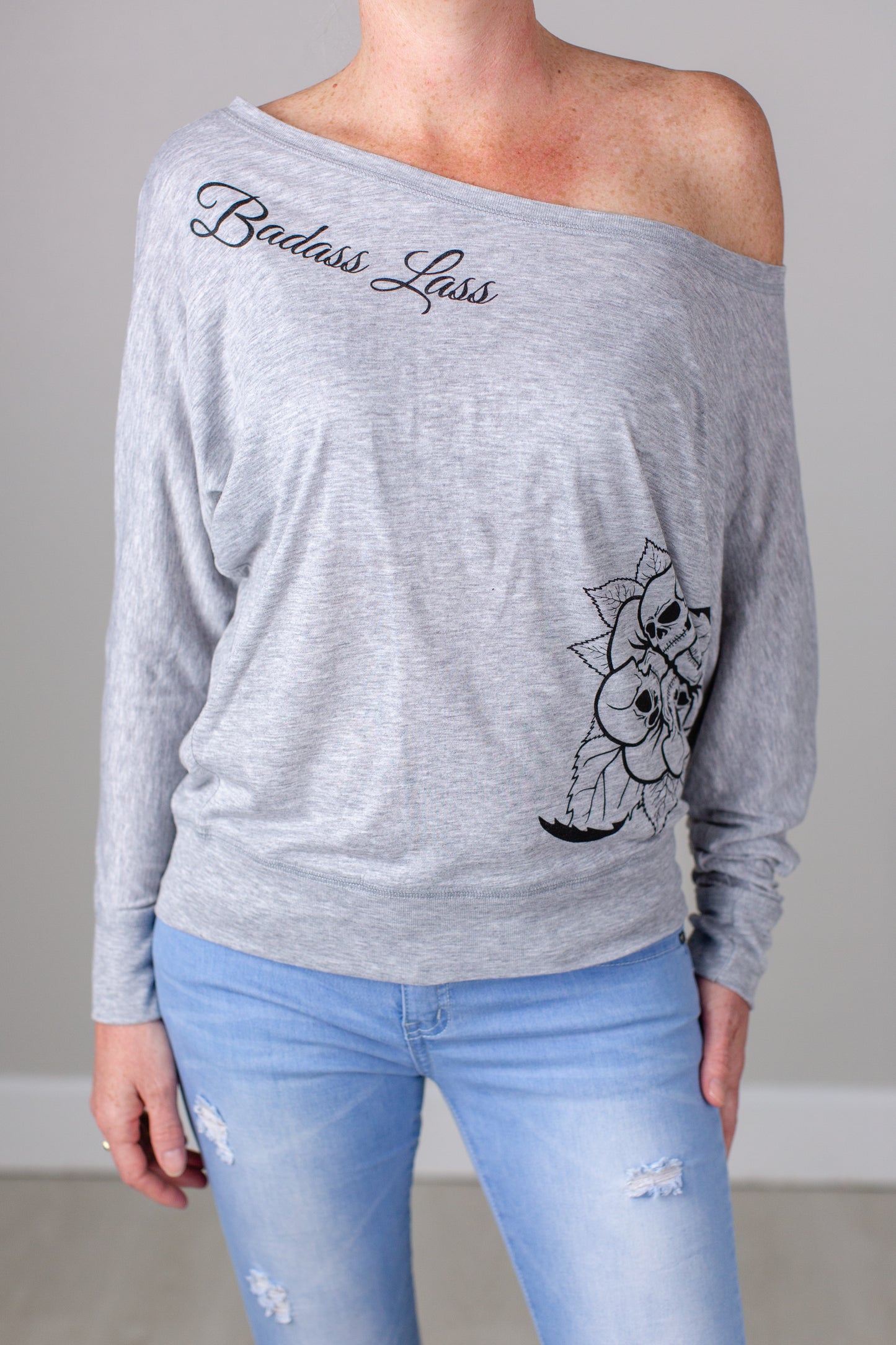 Flowy Long Sleeve in Heather Grey