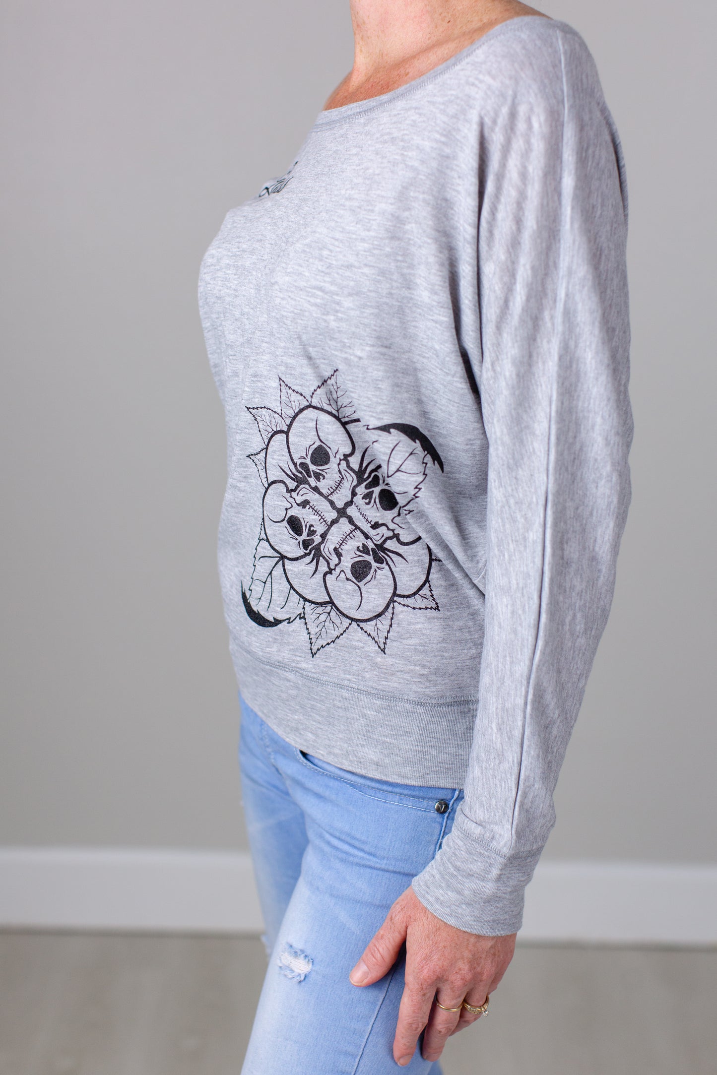 Flowy Long Sleeve in Heather Grey