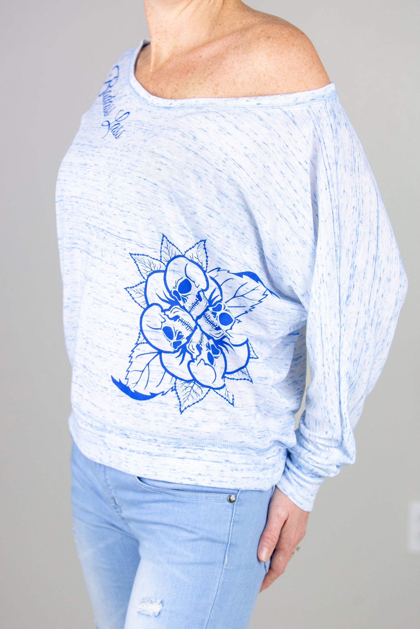 Flowy Long Sleeve in Blue Marble